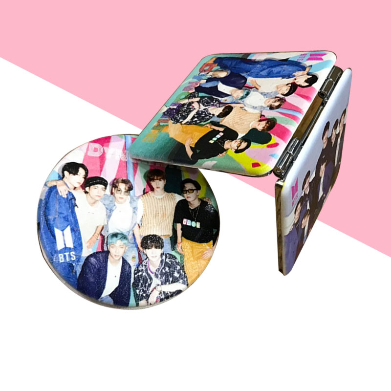Gương BTS 2 mặt gương cầm tay trang điểm