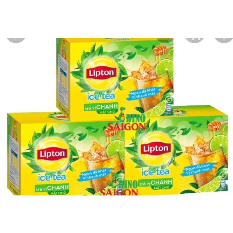 Hộp trà lipton ice tea vị chanh mật ong và vị đào,hộp 224gam/16gói - XUKAKIDS shop