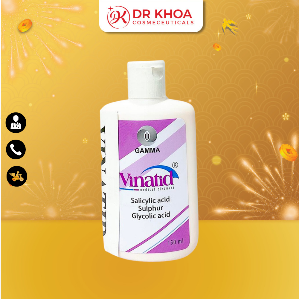 Sữa Tắm Gội Gamma Vinatid 150ml cải thiện mụn và các vấn đề về da