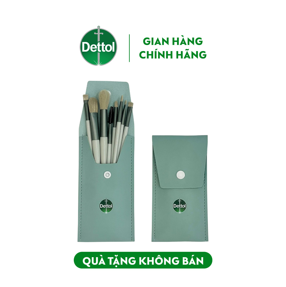 Bộ cọ trang điểm 8 cây kèm túi da