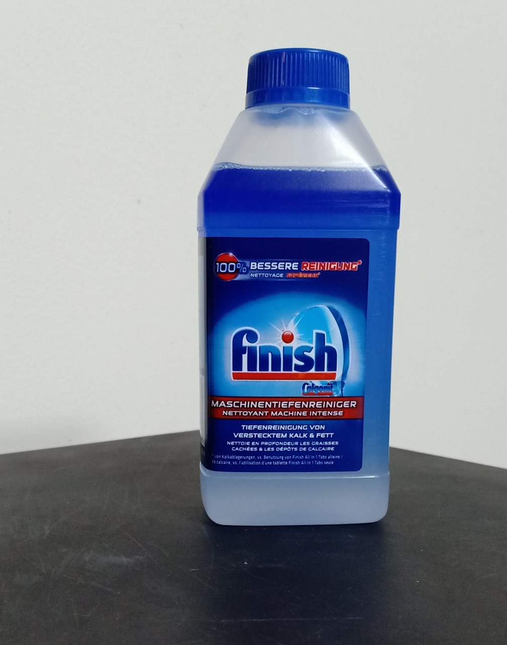 Nước vệ sinh bảo trì máy rửa bát chén Finish 250 ml xuất xứ Châu Âu