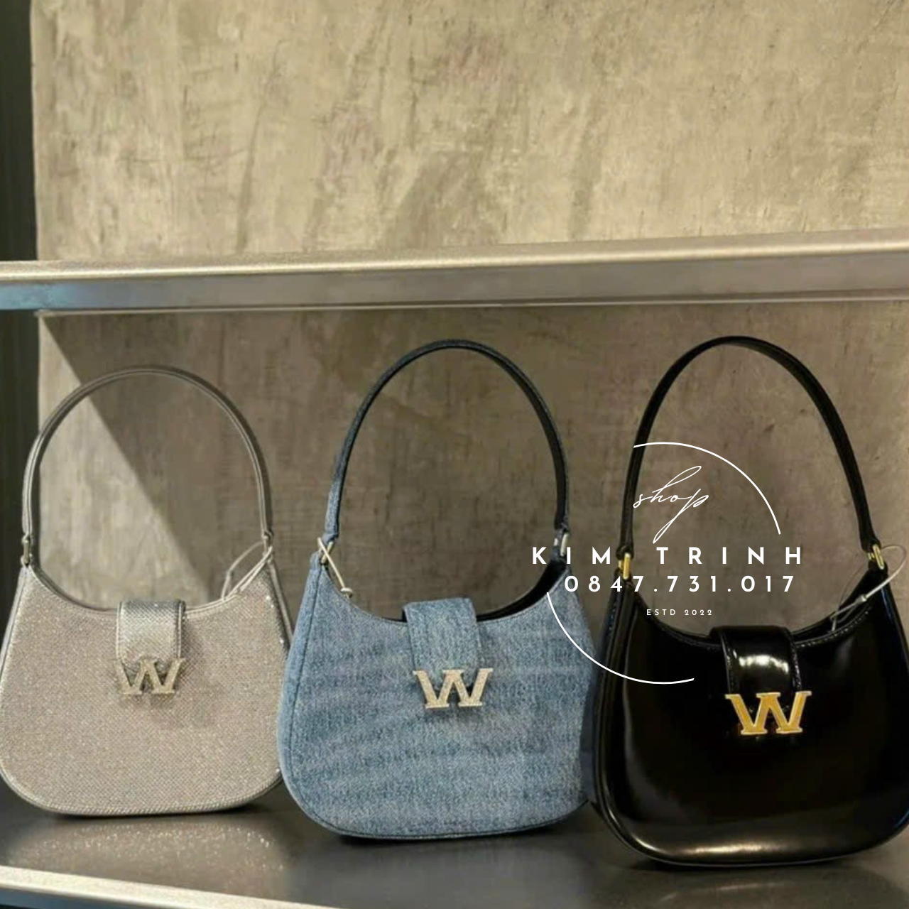 Túi Kẹp Nách, Túi Đeo Chéo, Túi Xách Nữ Cầm Tay Túi Dự Tiệc Cho Nữ Chữ WANGG Bầu Cao Cấp Sang Chảnh  Đầy Đủ Tag Mac