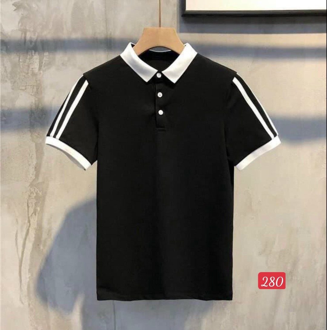 Áo thun nam, áo phông POLO có cổ CAO CẤP thiết kế phong cách lịch lãm và trẻ trung, chất vải cá sấu dày dặn, không xù lông (trắng,đen) Menshopps TN016