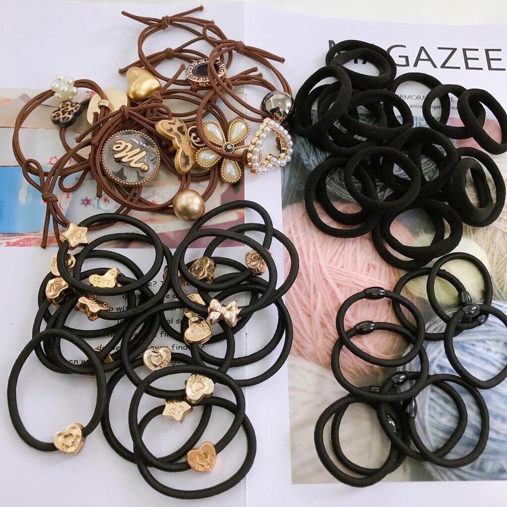 Dây buộc tóc- chun buộc tóc siêu dai hình mẫu đa dạng các nàng tha hồ lựa chọn phong cách Hàn Quốc