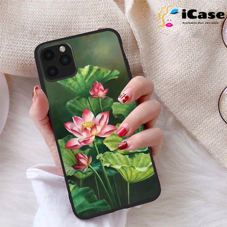 Ốp lưng iphone 11 pro max viền dẻo tpu bst sen