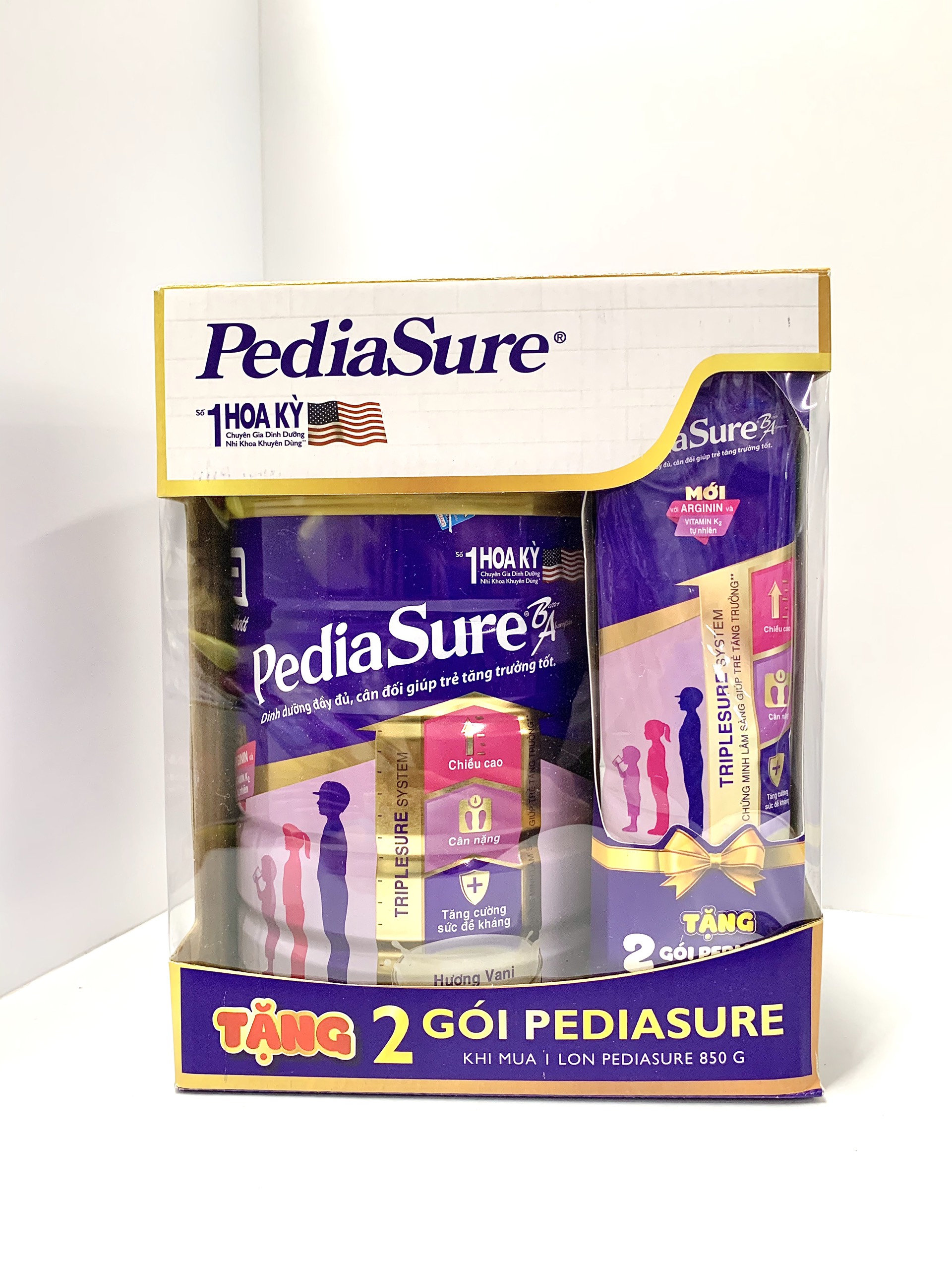 Pediasure 850g tặng kèm 2 gói sữa pediasure 48,6g
