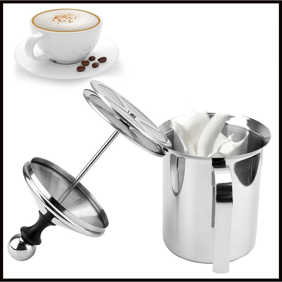 Ca đánh sữa inox cầm tay - ca đánh sữa lạnh dung tích 400ml | 800ml