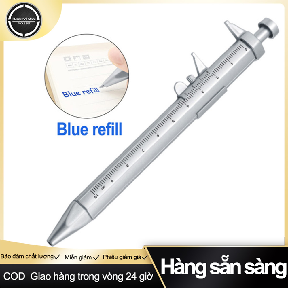 1 Cây Bút Mực Gel Đa Năng Mới, Vernier- Bút Bi Lăn Thước Cặp Văn Phòng Phẩm