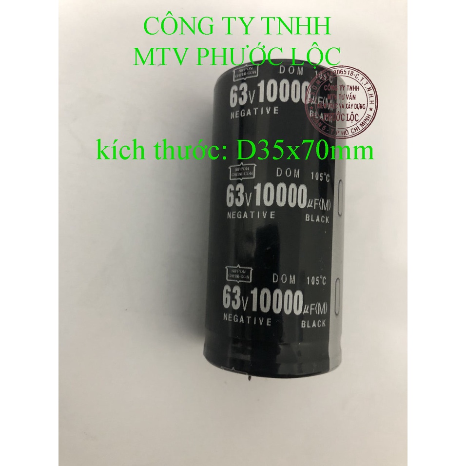 Tụ lọc nguồn cho amply 63v- 10000 uf