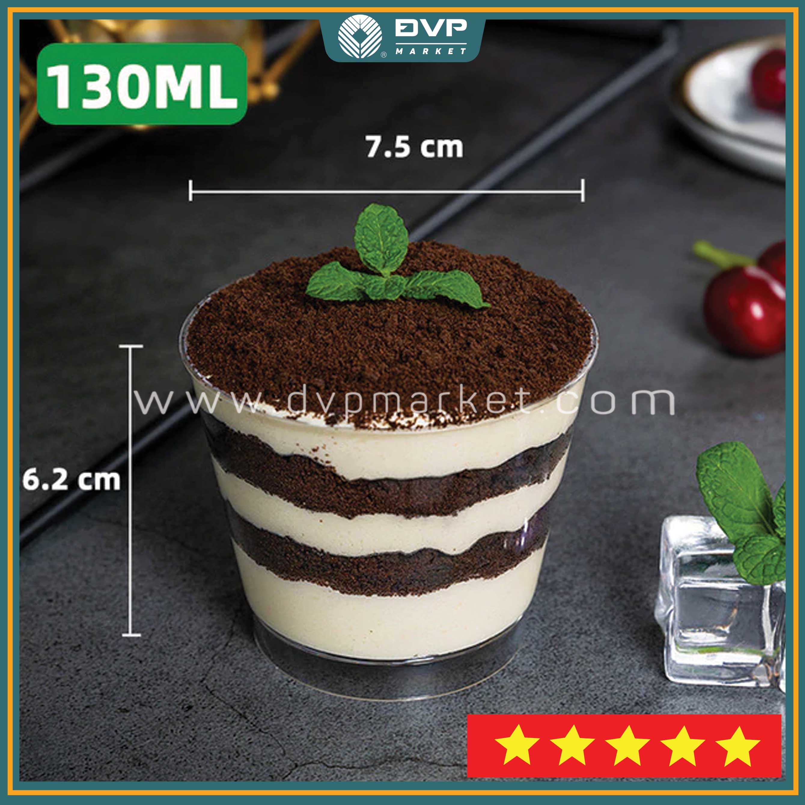 Set 25 ly nhựa mousse tròn BN7770 kèm nắp