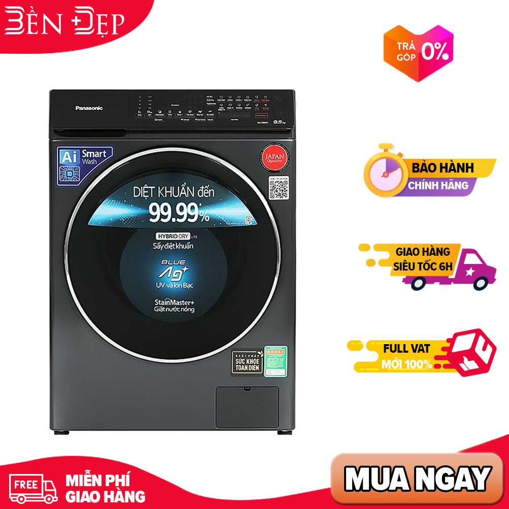 Máy giặt panasonic inverter 9.5 kg na-v95fr1bvt