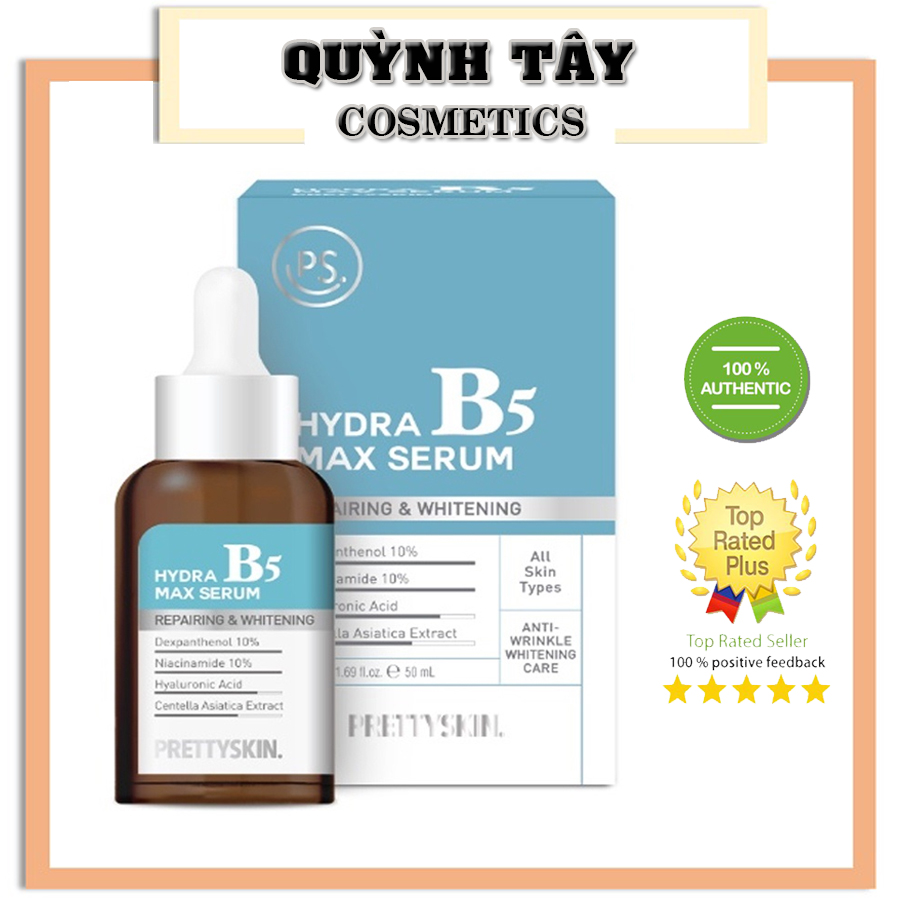Tinh chất Prettyskin Hydra Max Serum B5 Korea giúp cấp ẩm, làm dịu, phục hồi dưỡng trắng da