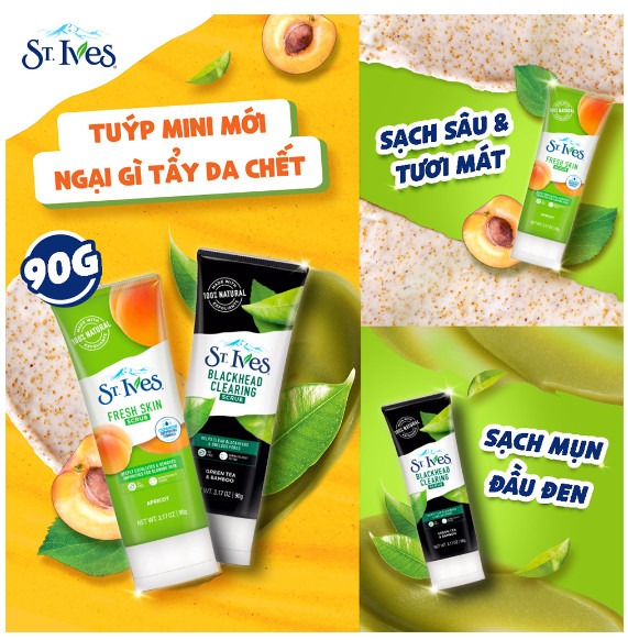 Sữa rửa mặt tẩy tế bào chết st.ives 90g