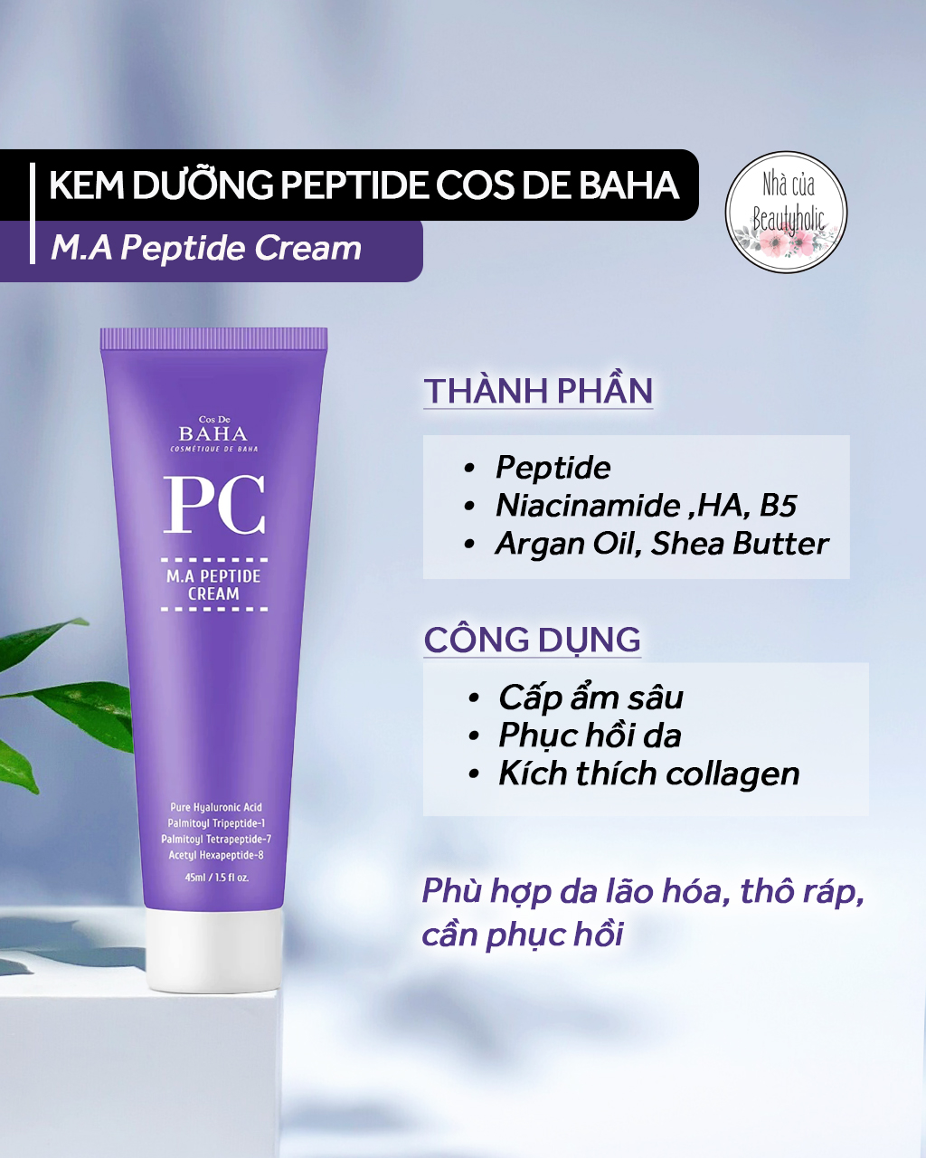 Kem dưỡng cos de baha ma peptide cream