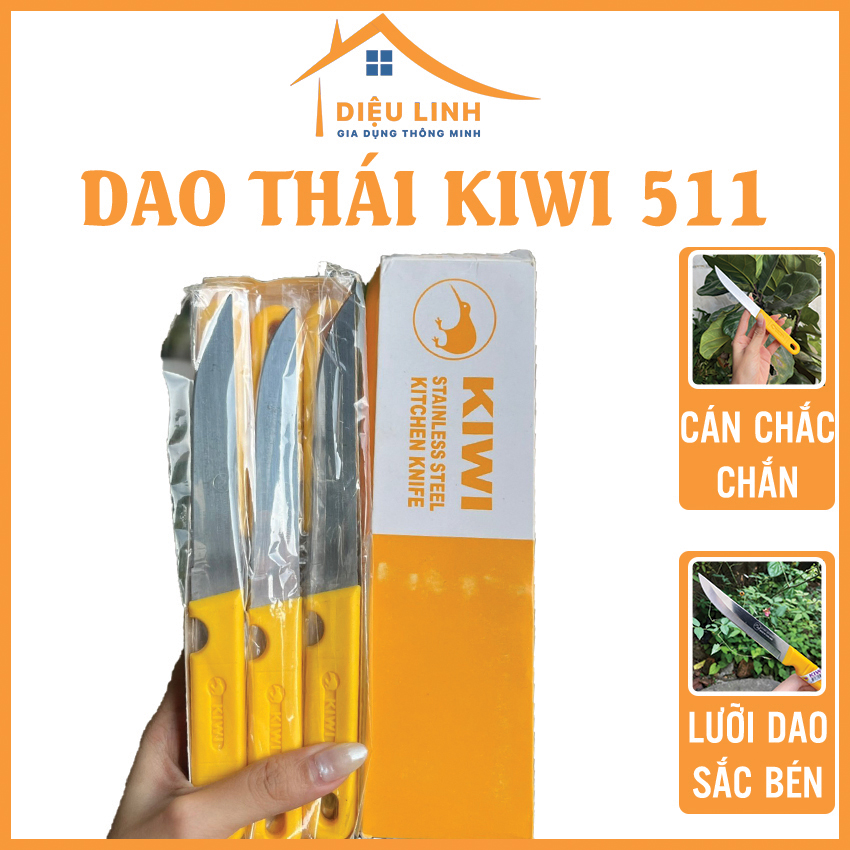 Dao thái lan cán vàng kiwi, đầu nhọn siêu bén, dao gọt trái trái cây rau củ quả tiện lợi dùng cho nhà bếp Tramanhshop