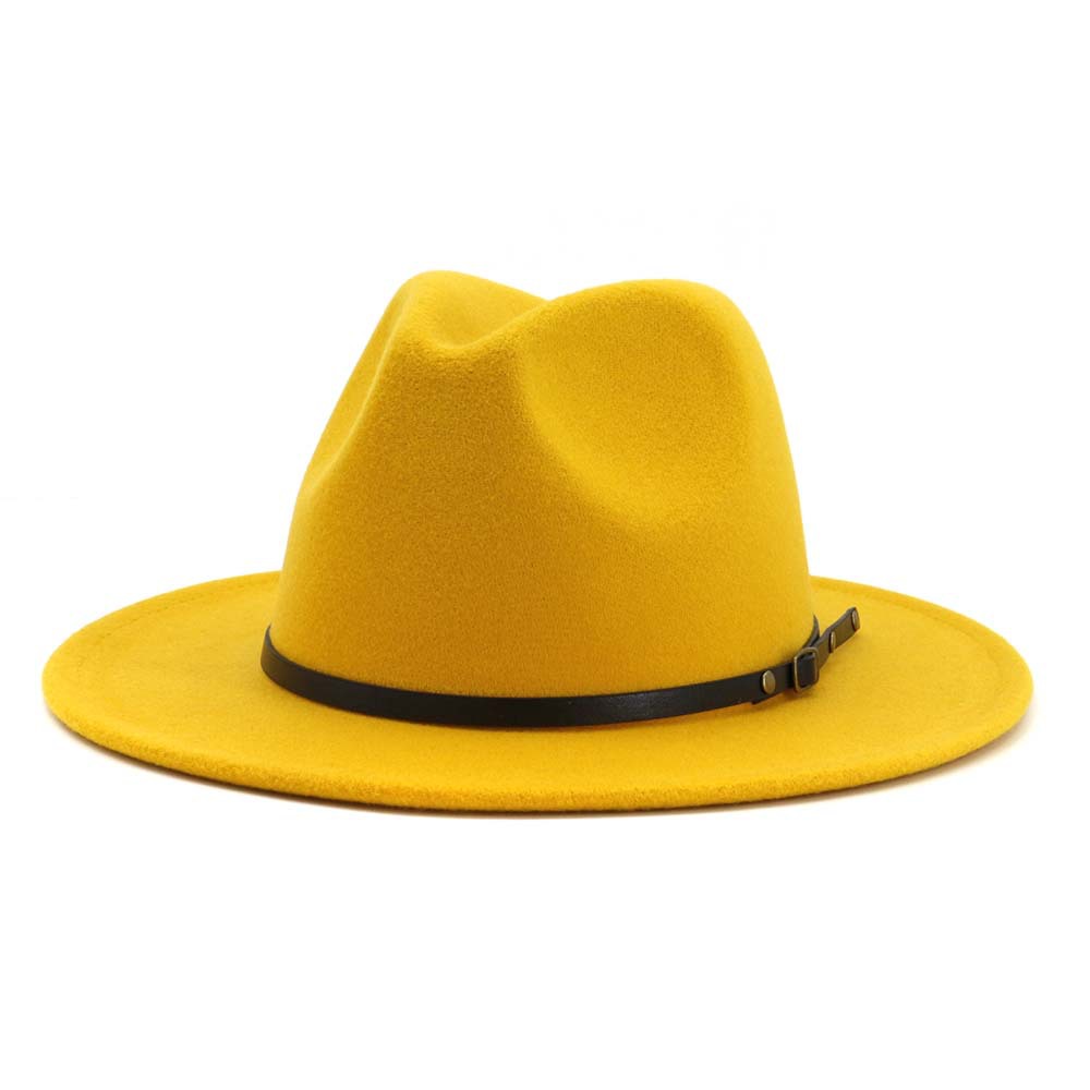 Mũ Phớt Fedora FN3 Nam Nữ Rộng Vành, Nón Vintage Chụp Ảnh, Đi Biển Vành Khoá Da Màu Đen