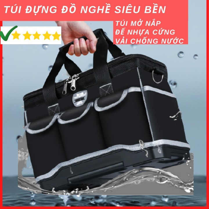 Túi đựng đồ nghề đế nhựa chịu lực, chống rách, chống thấm siêu bền dạng nắp hộp - model 2021 hàng chuẩn nhà máy, Giỏ xách dụng cụ, Giỏ xách đồ nghề, Hộp đựng đồ nghề, Hộp đựng dụng cụ, Túi xách kĩ thuật