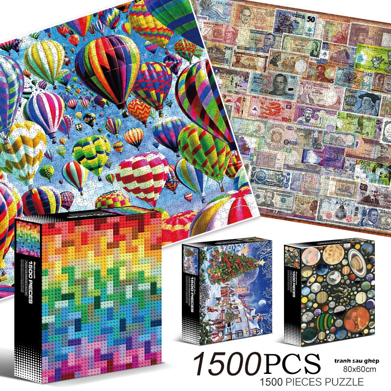[Hoàn tiền 10%][Hoàn tiền 6%]Bộ Tranh Ghép Xếp Hình 1500 Pcs Jigsaw Puzzle(60*80cm) Bản Cao Cấp