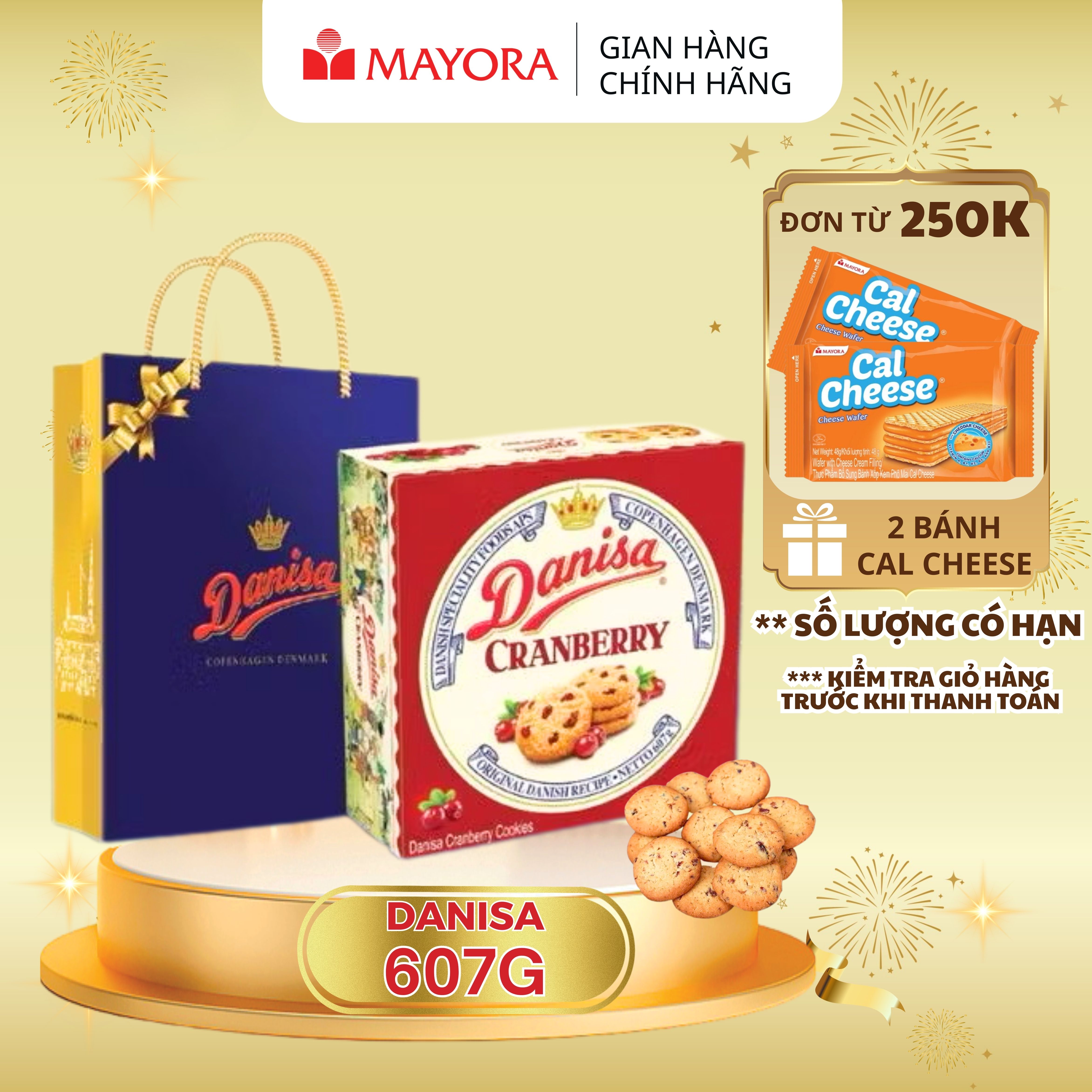 Bánh Quy Bơ Danisa Việt Quất Hộp 607G 