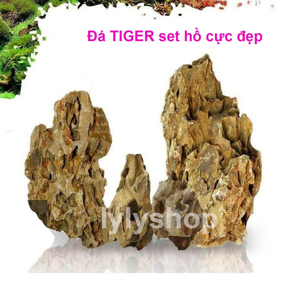 Đá TIGER, Đá trang trí hồ cá loại đẹp (8KG) tạo thác cát, núi đá trong hồ cá, bể cá, hồ thủy sinh, làm tiểu cảnh đem lại may mắn gia chủ