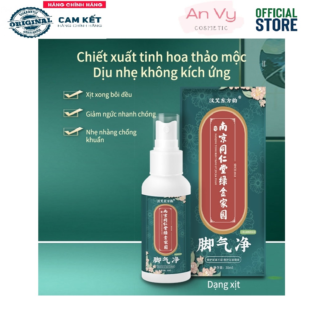 Xịt thảo dược kháng khuẩn khử mùi hôi chân nam kinh 35ml - mẫu mới