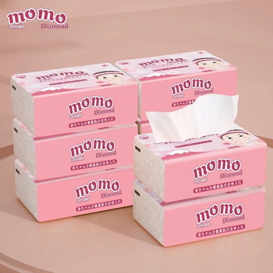 Combo 20 gói khăn giấy ăn momo 4 lớp siêu dai, mềm, mịn, siêu tiết kiệm - moonkids shop
