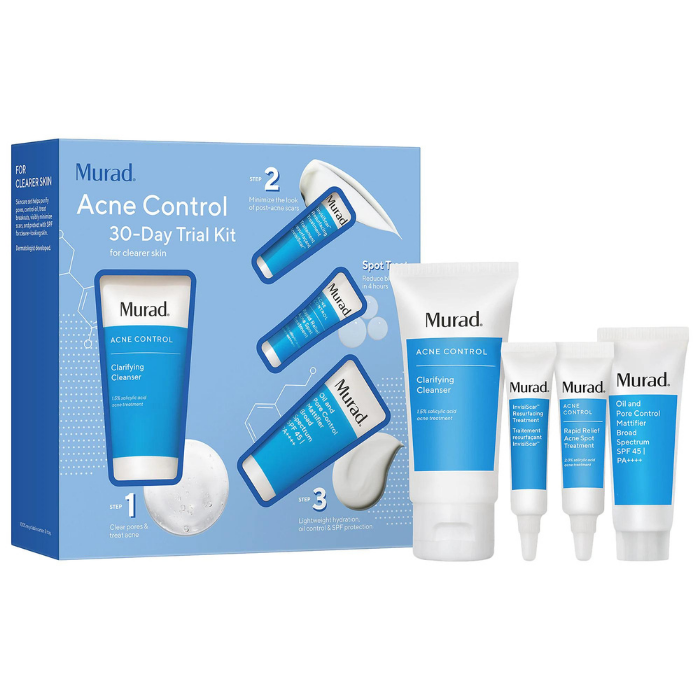 [HCM] Bộ Sản Phẩm Giảm Mụn, Giảm Dầu Nhờn Murad Acne Control 30-Day Trial Kit