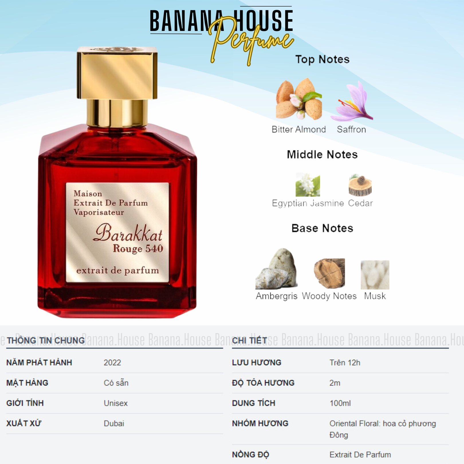 Nước hoa nữ barakkat rouge 540 edp full size 100ml quý cô quyền năng