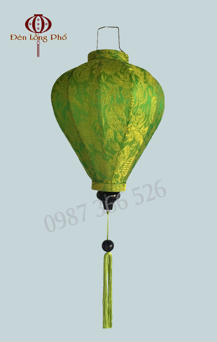 Đèn lồng Hội An Vải Lụa Kiểu tỏi size 30 cm