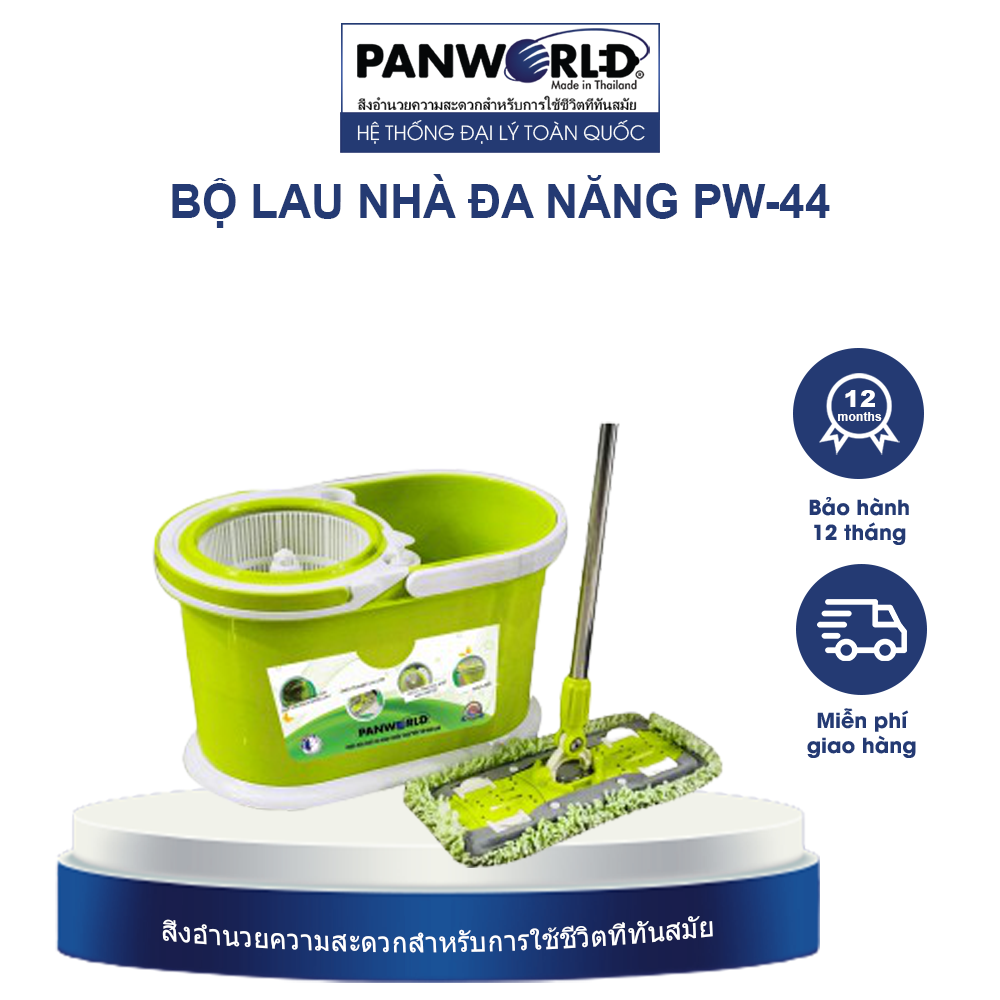 Bộ lau nhà đa năng xoay 360 độ panworld pw-44 nhập khẩu thái lan bh 12 tháng