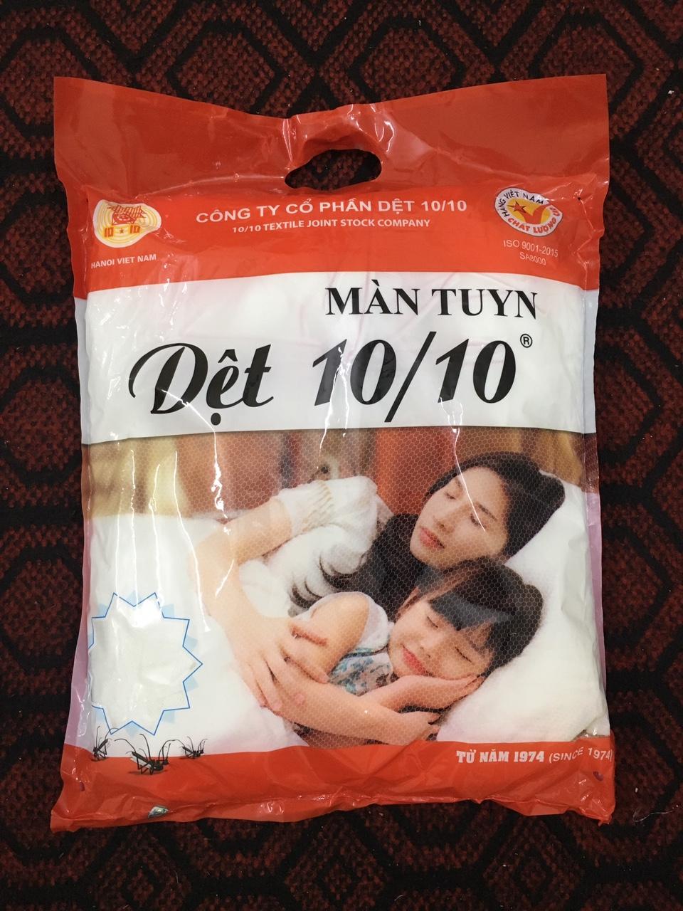 (FreeShip MAX) Màn 10/10 Bao Bì Đỏ Cỡ 2mxx2m2, Màn Tuyn 10/10 , Đại Lý Màn Tuyn 10/10, Màn Thật Có Tem 7 màu và mã vạch trên từng sản phẩm