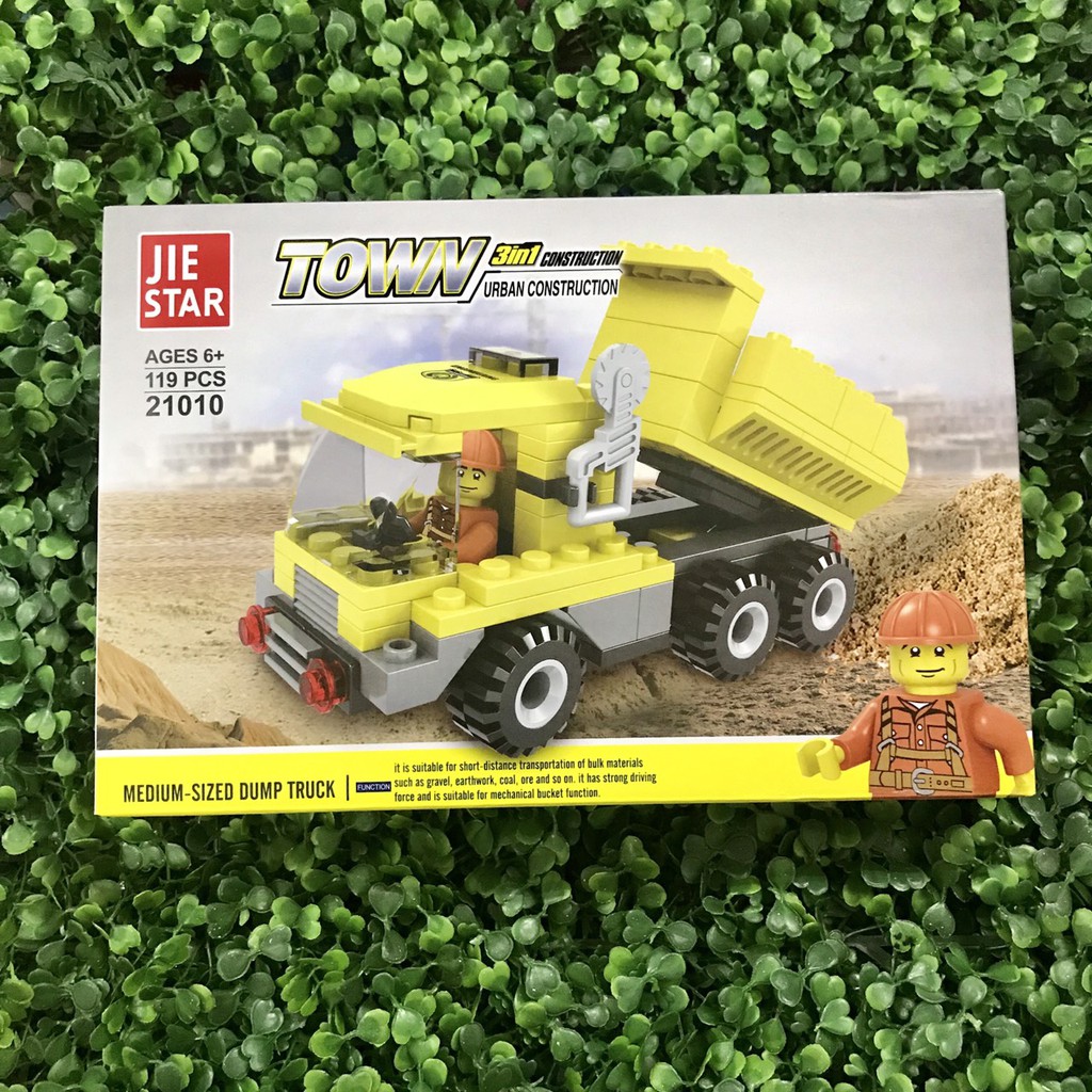 Lego Xe Công Trình 3 in 1 JIE STAR 21010 119 Pcs