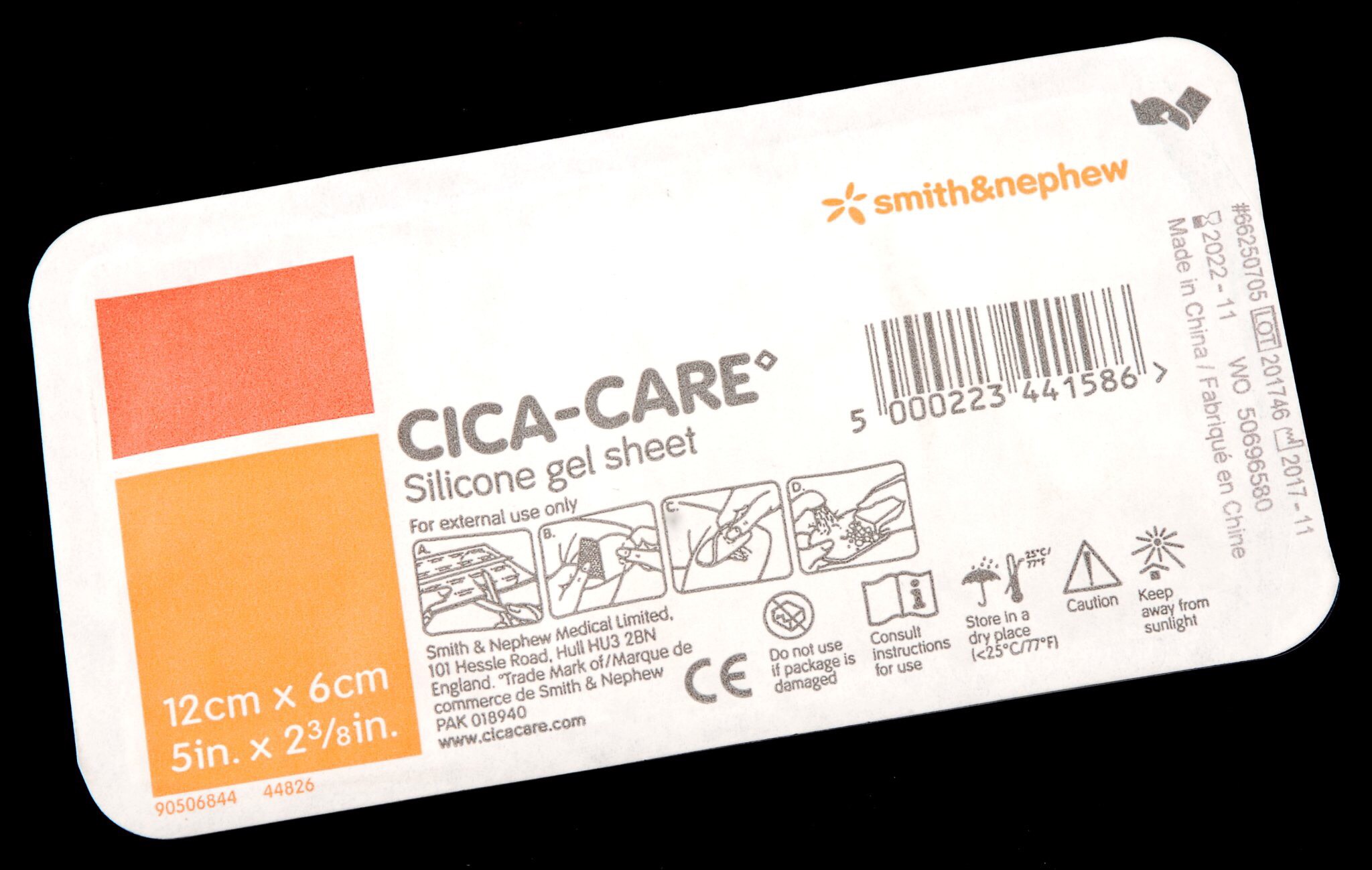 Miếng dán mờ sẹo lồi, sẹo thâm cica care smith&nephew 6x12cm