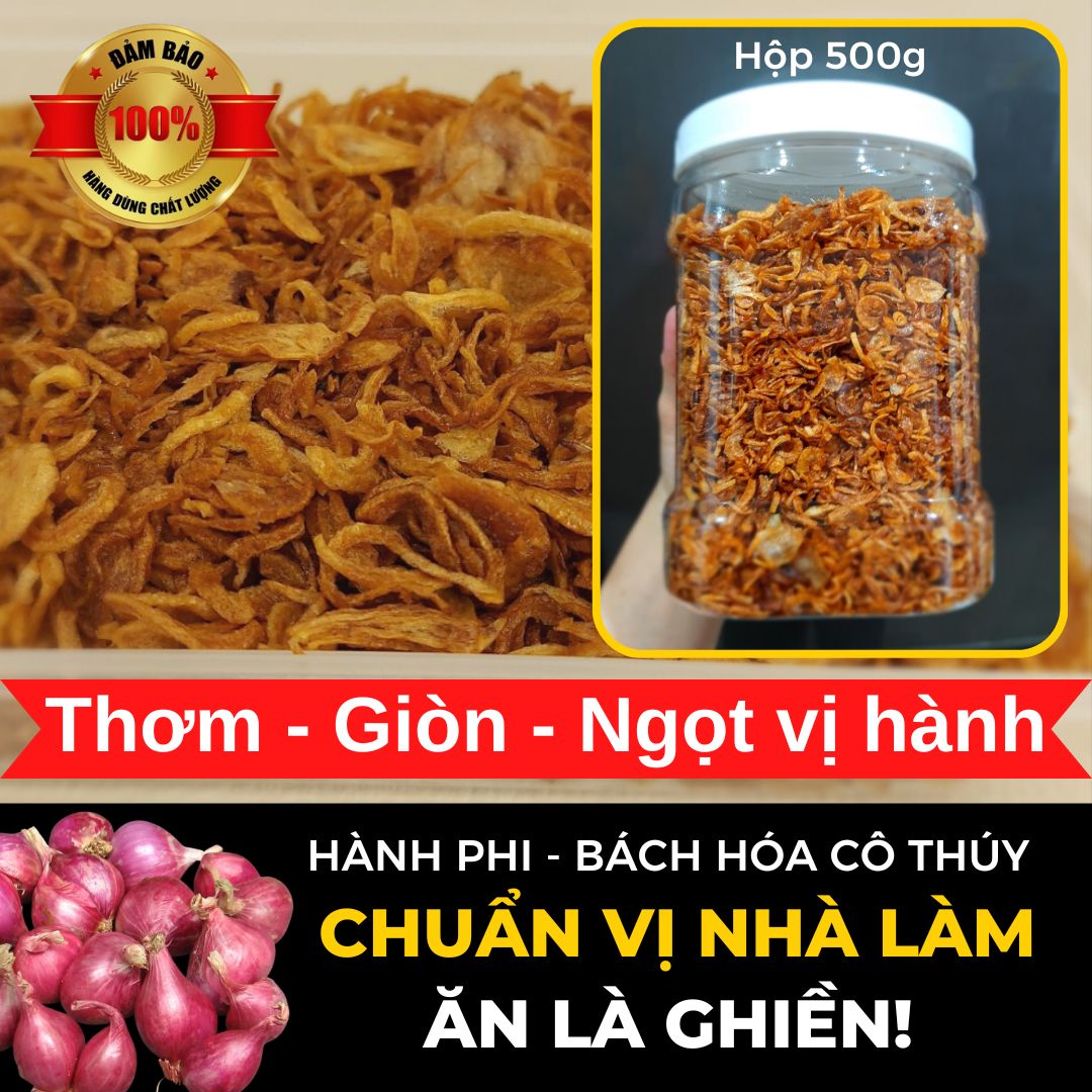 500g Hành phi nhà làm nguyên chất thơm giòn ngon