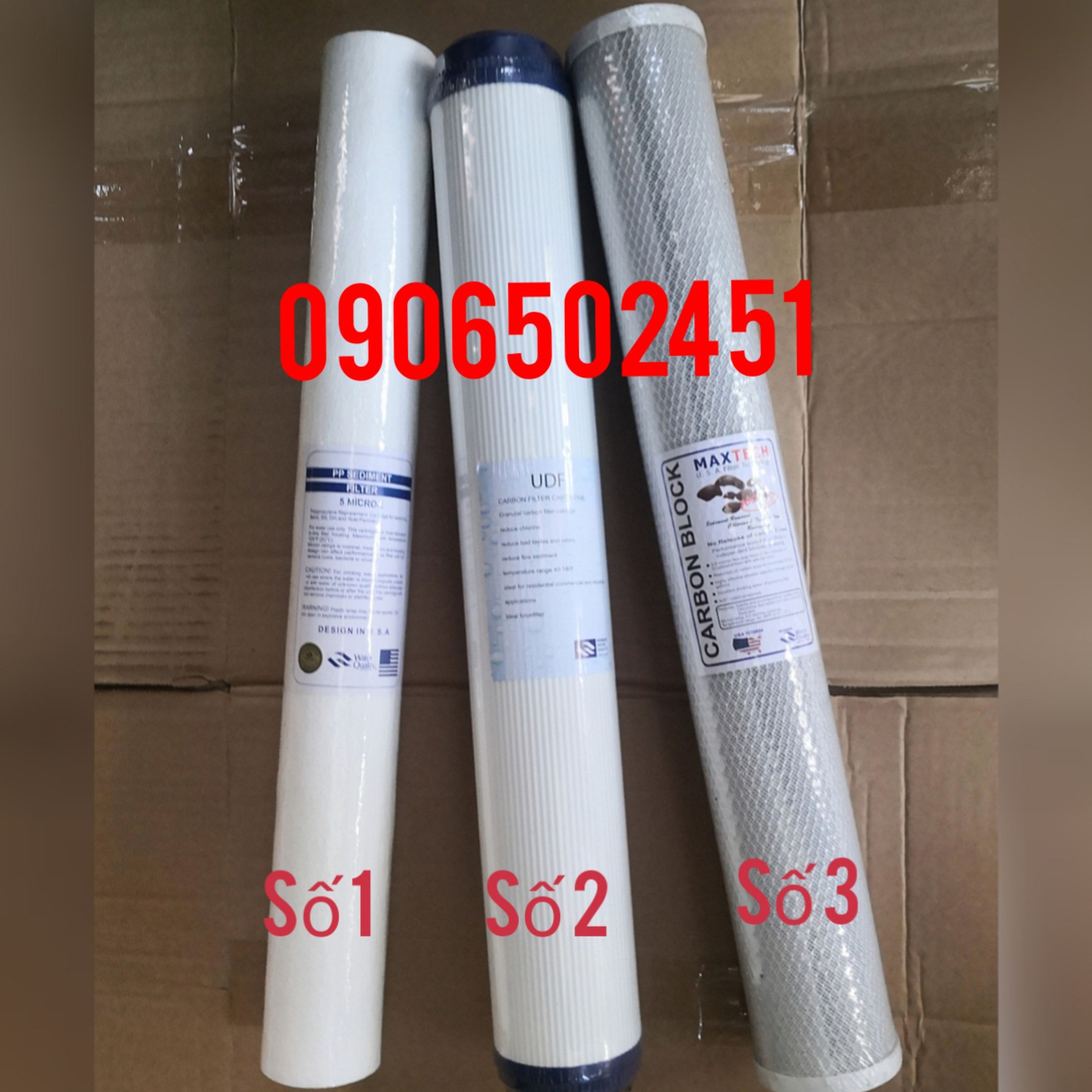 [HCM](ẢNH THẬT) Bộ sản phẩm 3 lõi lọc thô số 123 20inch HÀNG USA
