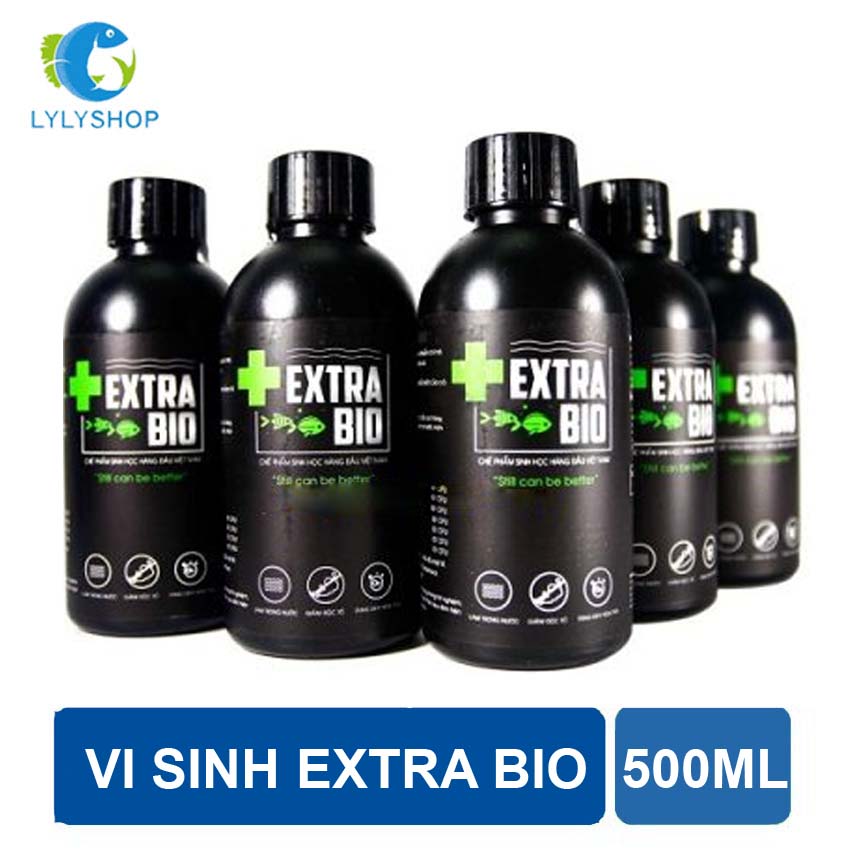 Vi Sinh Extra Bio 500ML loại tốt, làm trong nước, phân hủy chất thải hữu cơ, hạn chế rêu, cường oxi cho  bể cá cảnh, thủy sinh