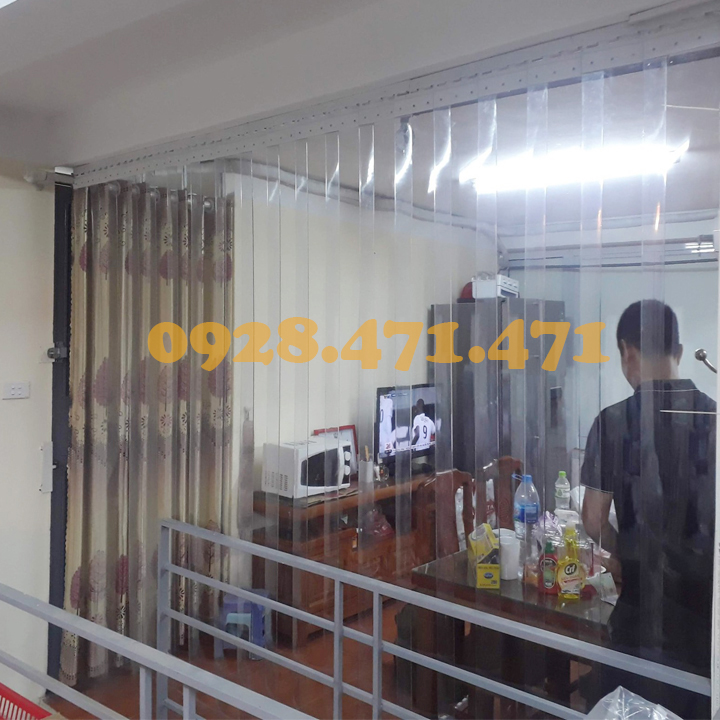 Rèm Lá Nhựa PVC Ngăn Lạnh Điều Hòa Cho Cửa Cao 2.8m Độ Dày 1.5mm.