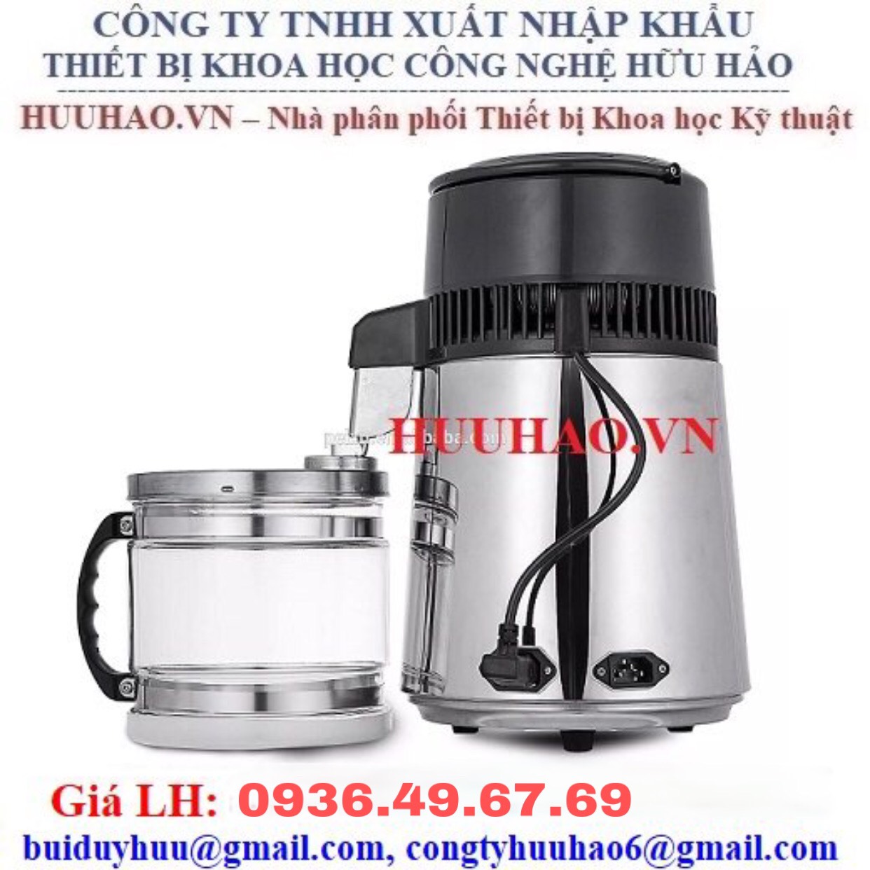 Máy chưng cất nước mini 1 lít/giờ để bàn