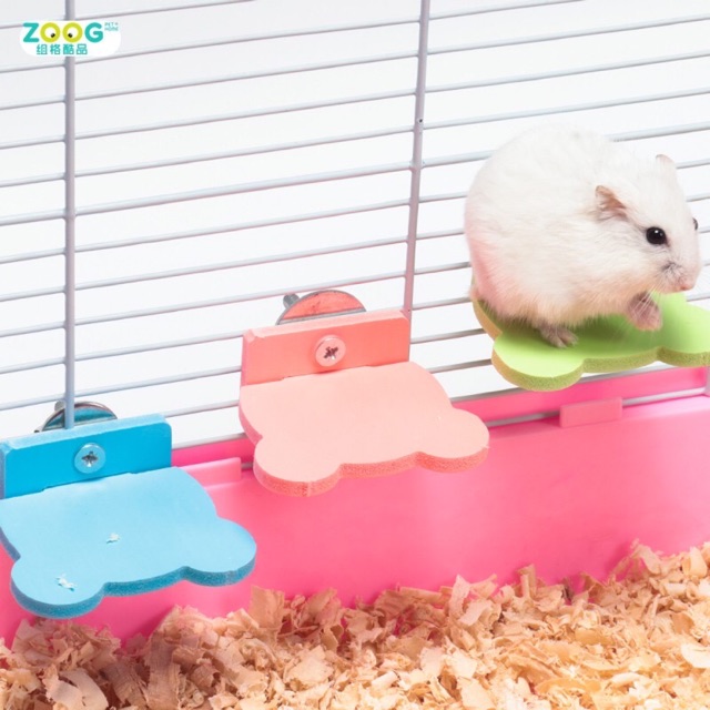 Bậc thang gỗ gắn lồng cho hamster