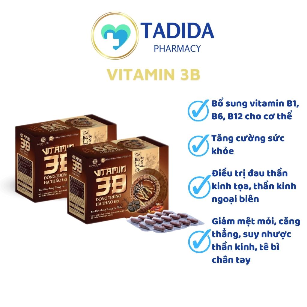 Vitamin 3B Đông Trùng ND (60 Viên) Tăng Cường Sức Khỏe Sức Đề Kháng - Bổ Sung Vitamin B1, B12, B6 – TADIDA PHARMA