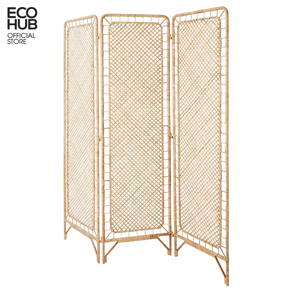 Vách ngăn phòng, Bức bình phong ECOHUB bằng mây tre đan thủ công 170x150cm