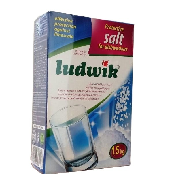 Muối làm mềm nước Ludwik 1,5kg + tặng que thử nước cứng