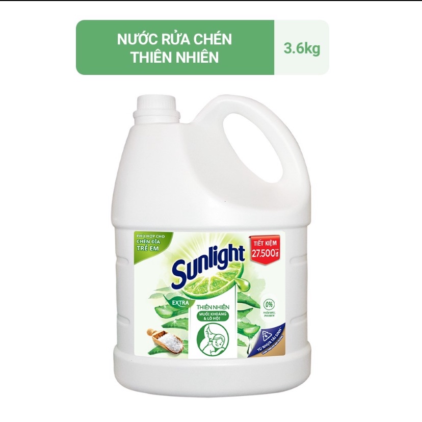 Nước Rửa Chén Sunlight Thiên Nhiên 3.6kg