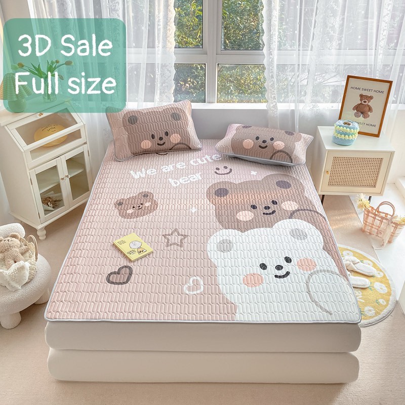 Chiếu hòa cao su non 1m82m, 2m2*2m - chiếu điều hòa 5d - chiếu điều hòa họa tiết góc bo chun - drap điều hòa chất liệu mềm mịn, mát mẻ, không nóng bí, chiếu dải nệm có giặt máy được