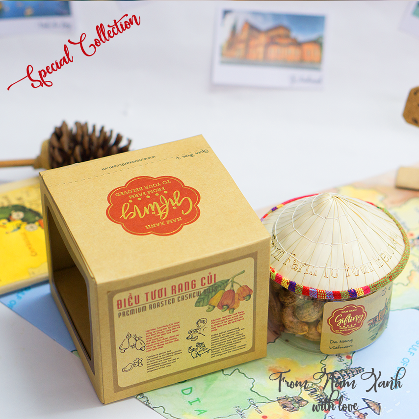 Nam xanh điều tươi rang củi 100g