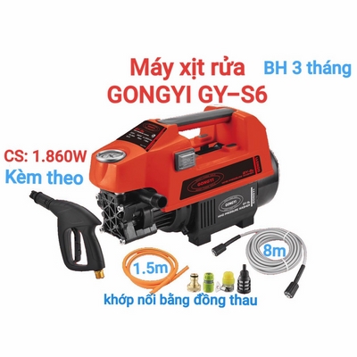 Máy xịt rửa Gongyi 1860w gy-s6, sản phẩm tốt, chất lượng cao, cam kết như hình, độ bền cao, xin vui lòng inbox shop để được tư vấn thêm về thông tin chi tiết sản phẩm