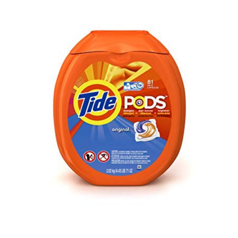 Hộp 81 viên bột giặt đậm đặc tide pods original scent he turbo laundry detergent pacs 81-load tub