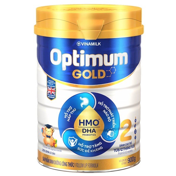 Sữa bột Vinamilk Optimum Gold số 2 (900g) date MỚI MẪU MỚI