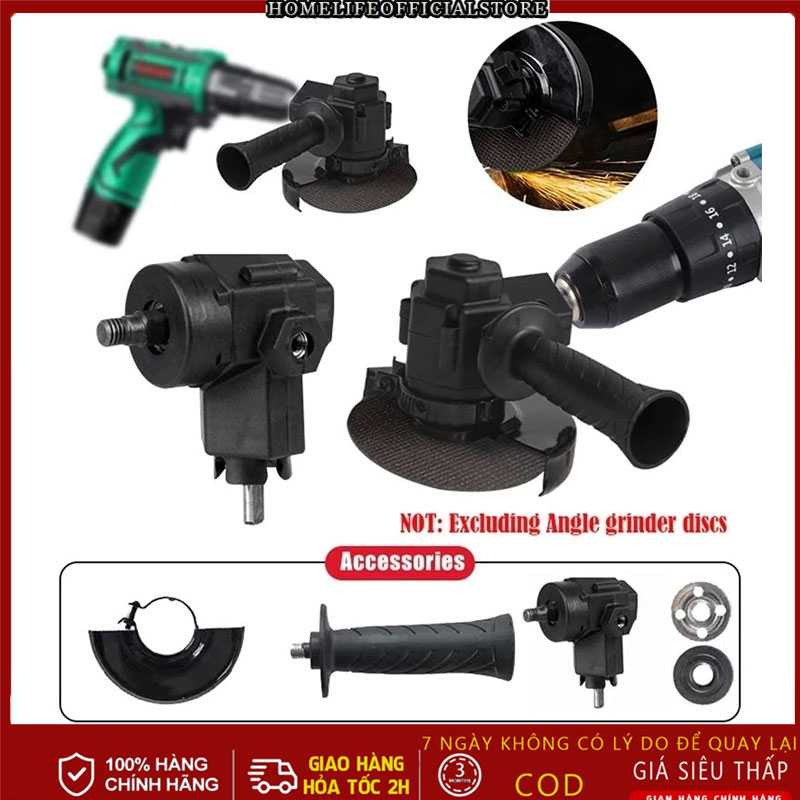 Bộ Chuyển Đổi Máy Khoan Thành Máy Mài Cắt Đa Năng Lưỡi 100mm Phụ Kiện Máy Khoan Mini