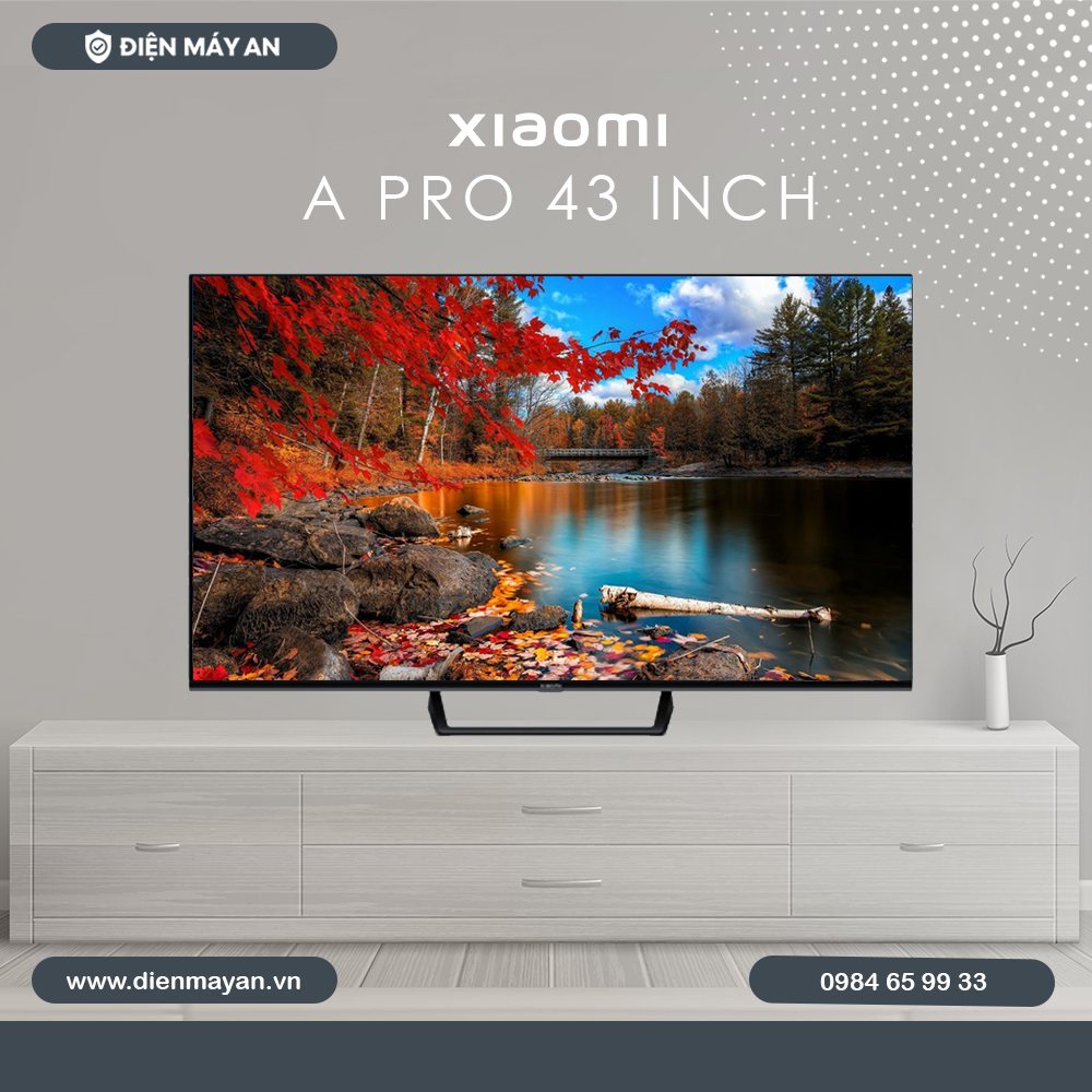 Google Tivi Xiaomi 4K A Pro 43 inch L43M8-A2SEA Mới 2024 - Bản Quốc Tế